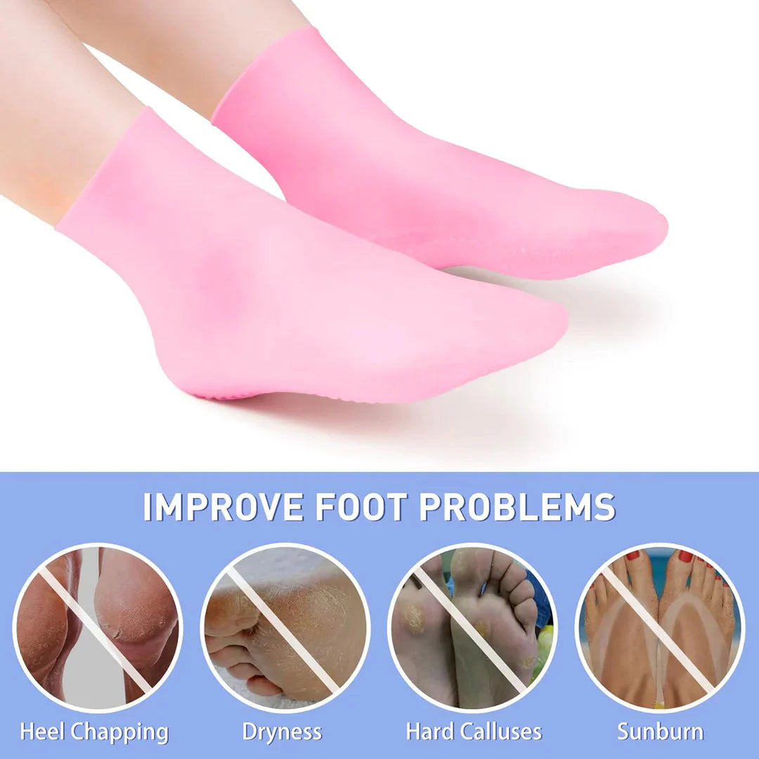 Silicone Gel Heel Socks (Anti-Slip )