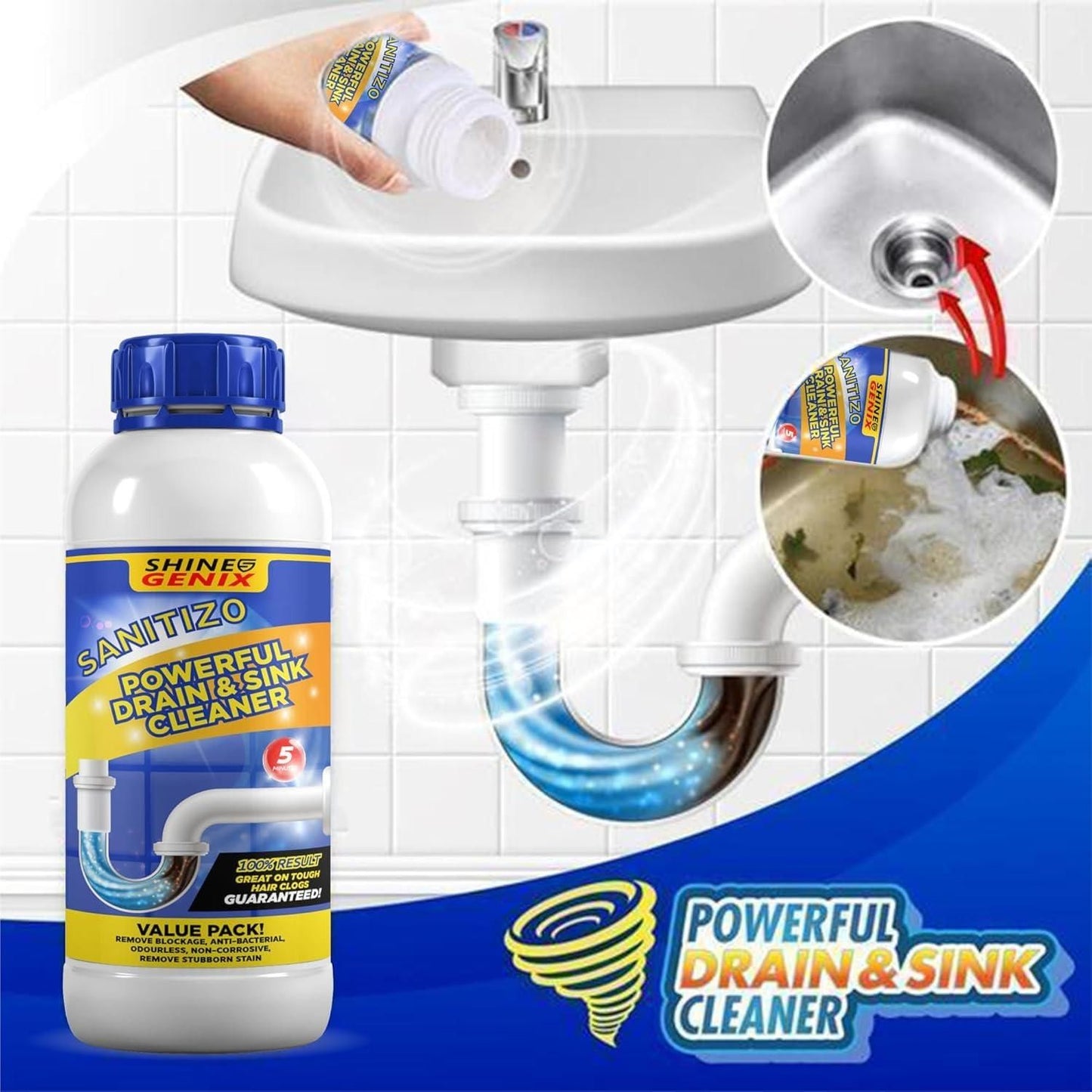 Powerful Sink and Drain Cleaner Powder (Buy 1 Get 3 Free)
