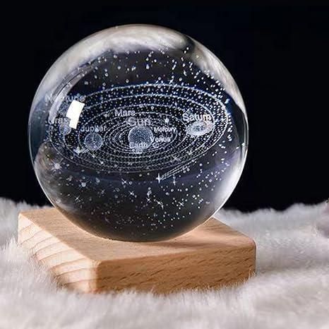 3D Solar System Crystal Lamp Ball