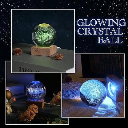 3D Solar System Crystal Lamp Ball