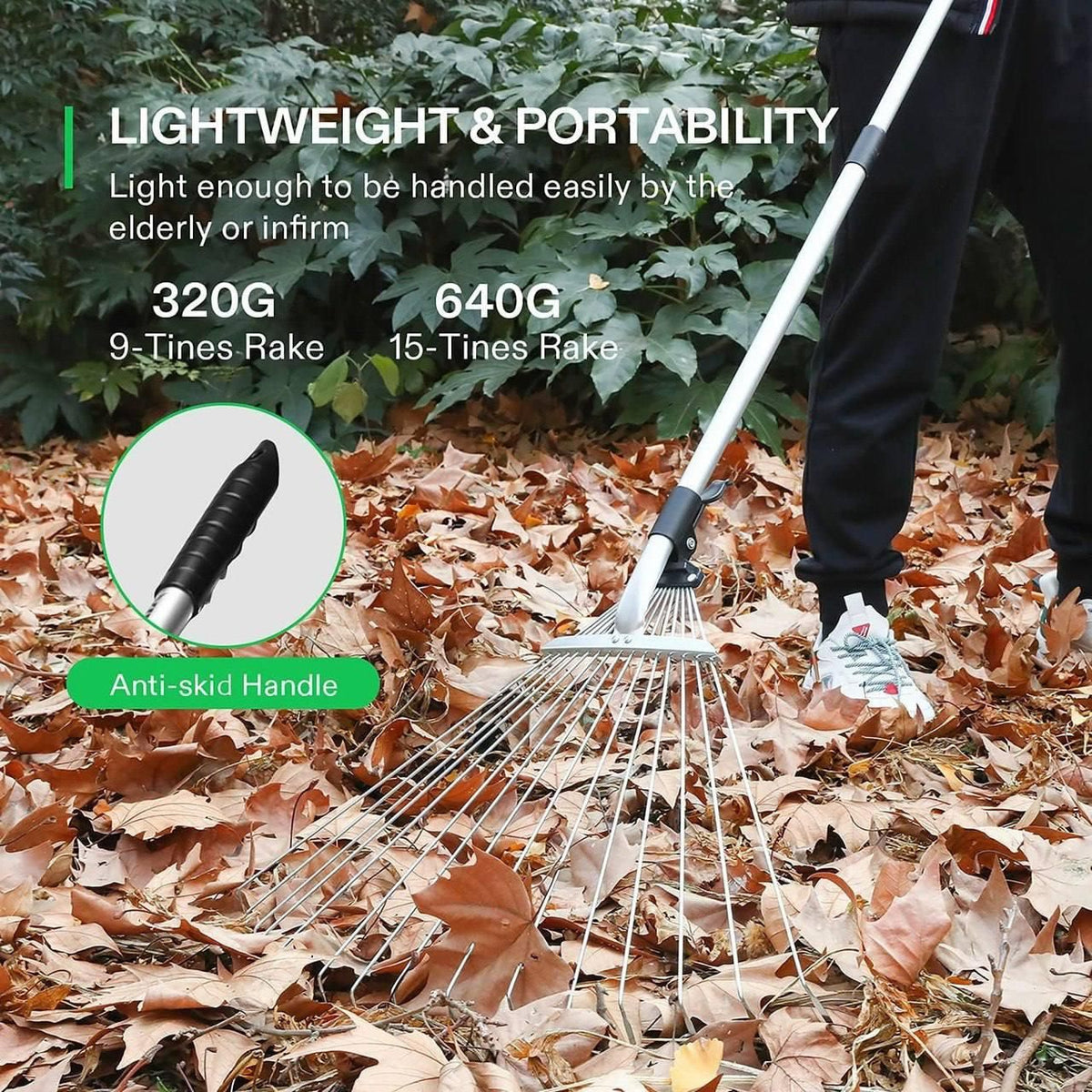 Belro Versatile Rake Versatile Telescopic Garden Rake Cleaning Tool – CrazyProductz