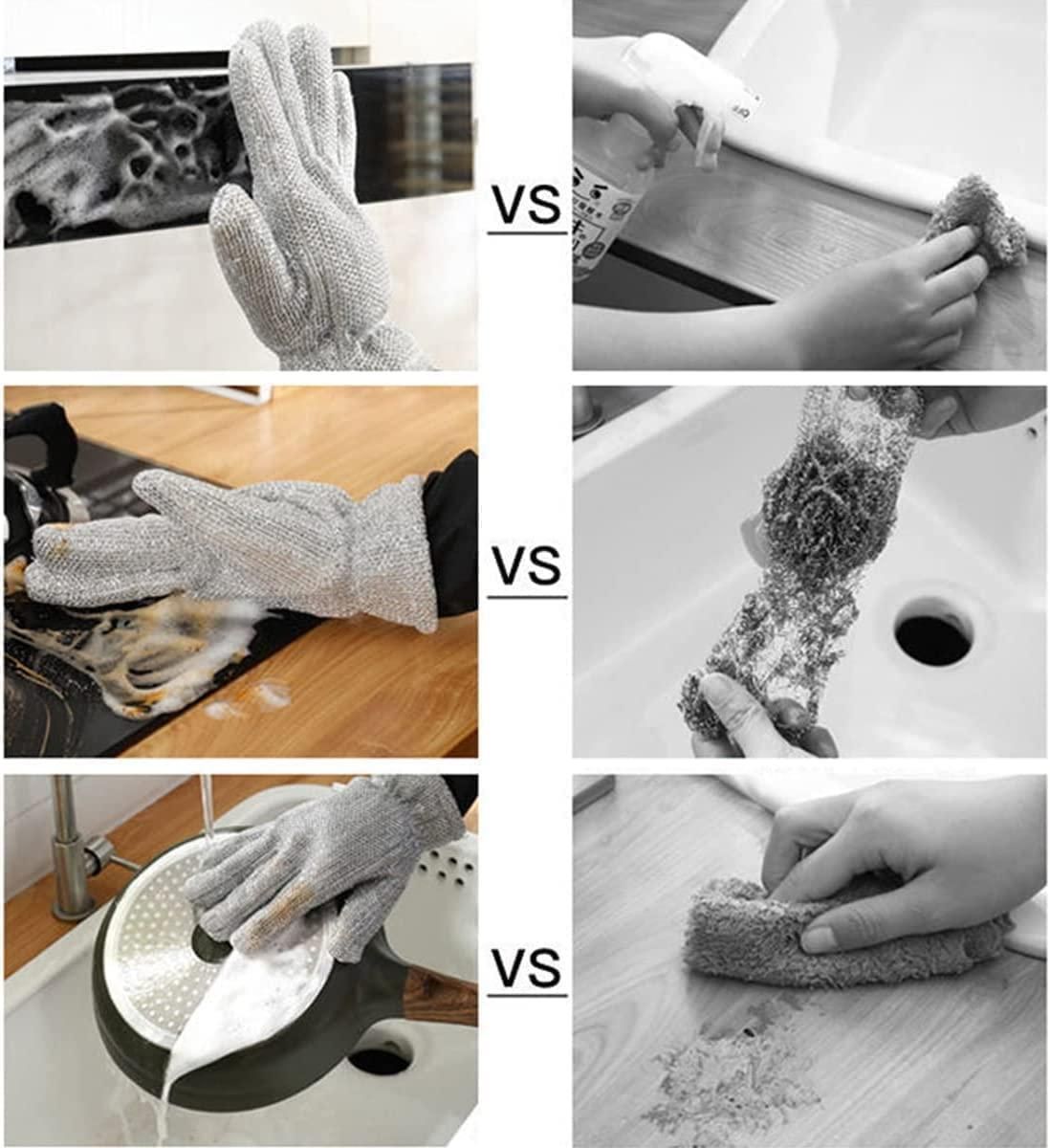 Reusable Dishwashing Gloves (Reusable upto 10,000 times) - Pack of 2