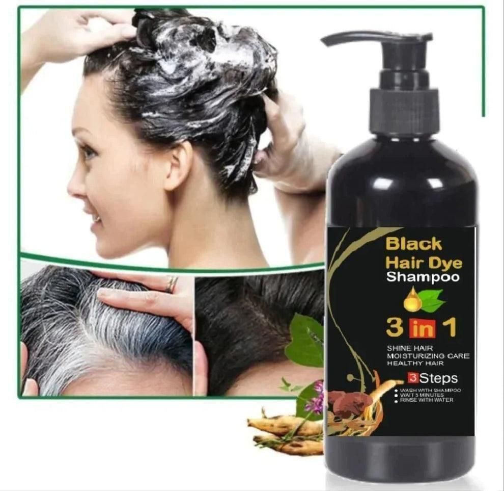 Black Herbal Hair Dye Shampoo (Pack Of 2) - Buy 1 Get 1 Free