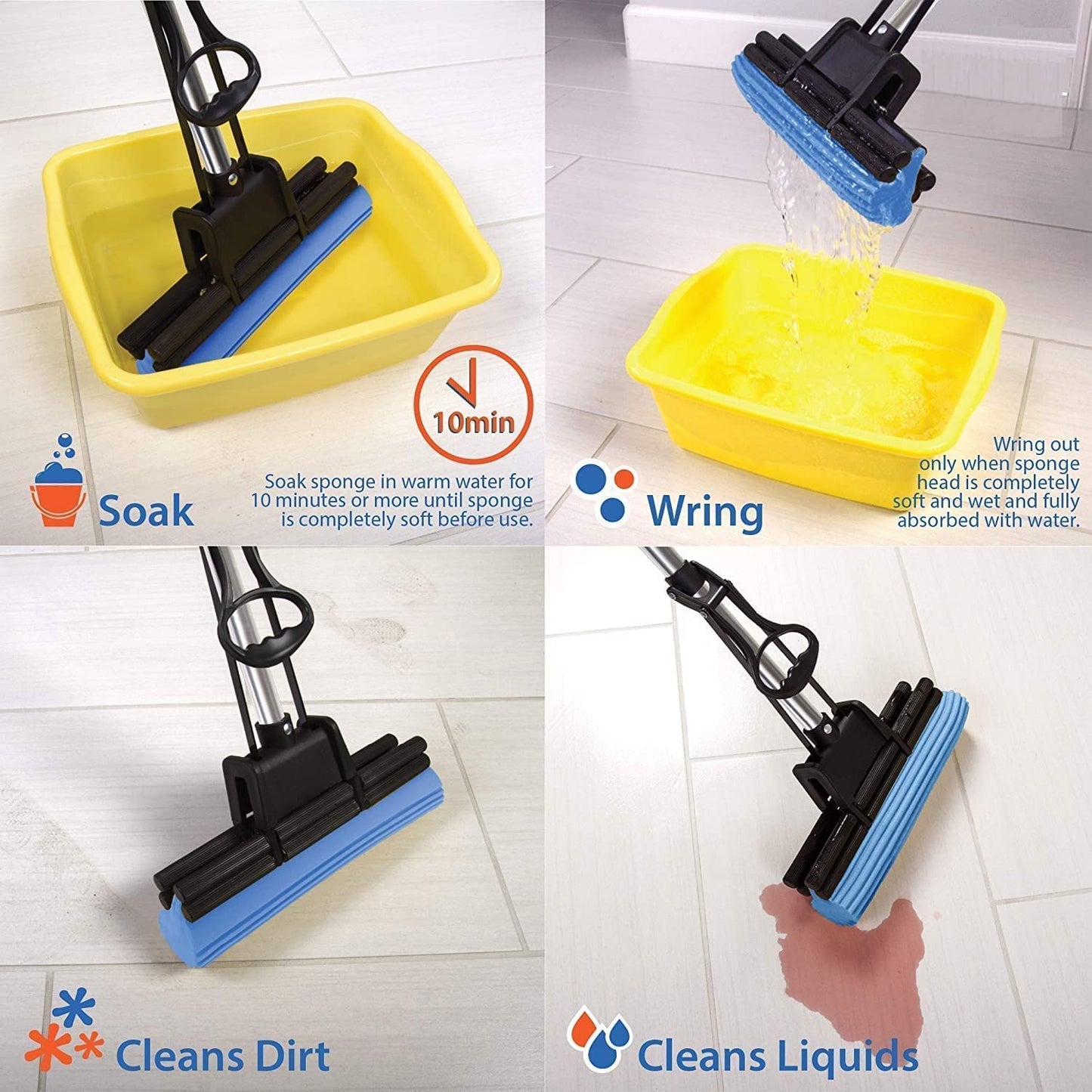 CleanPlusᵀᴹ Multipurpose Sponge Mop