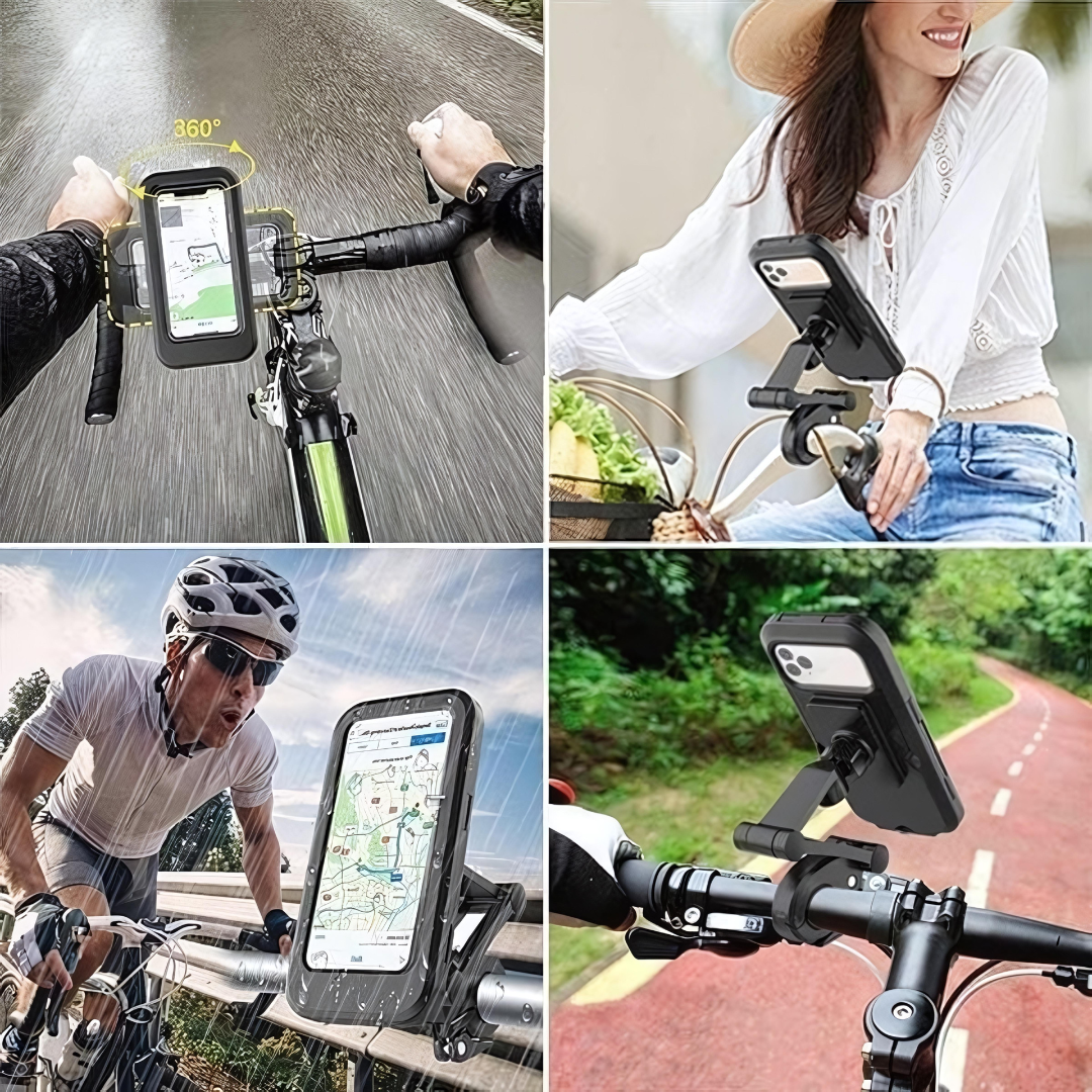 Universal 360 Rotation Bike Waterproof Cell Phone Holder.