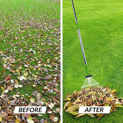 Versatile Telescopic Garden Rake Cleaning Tool