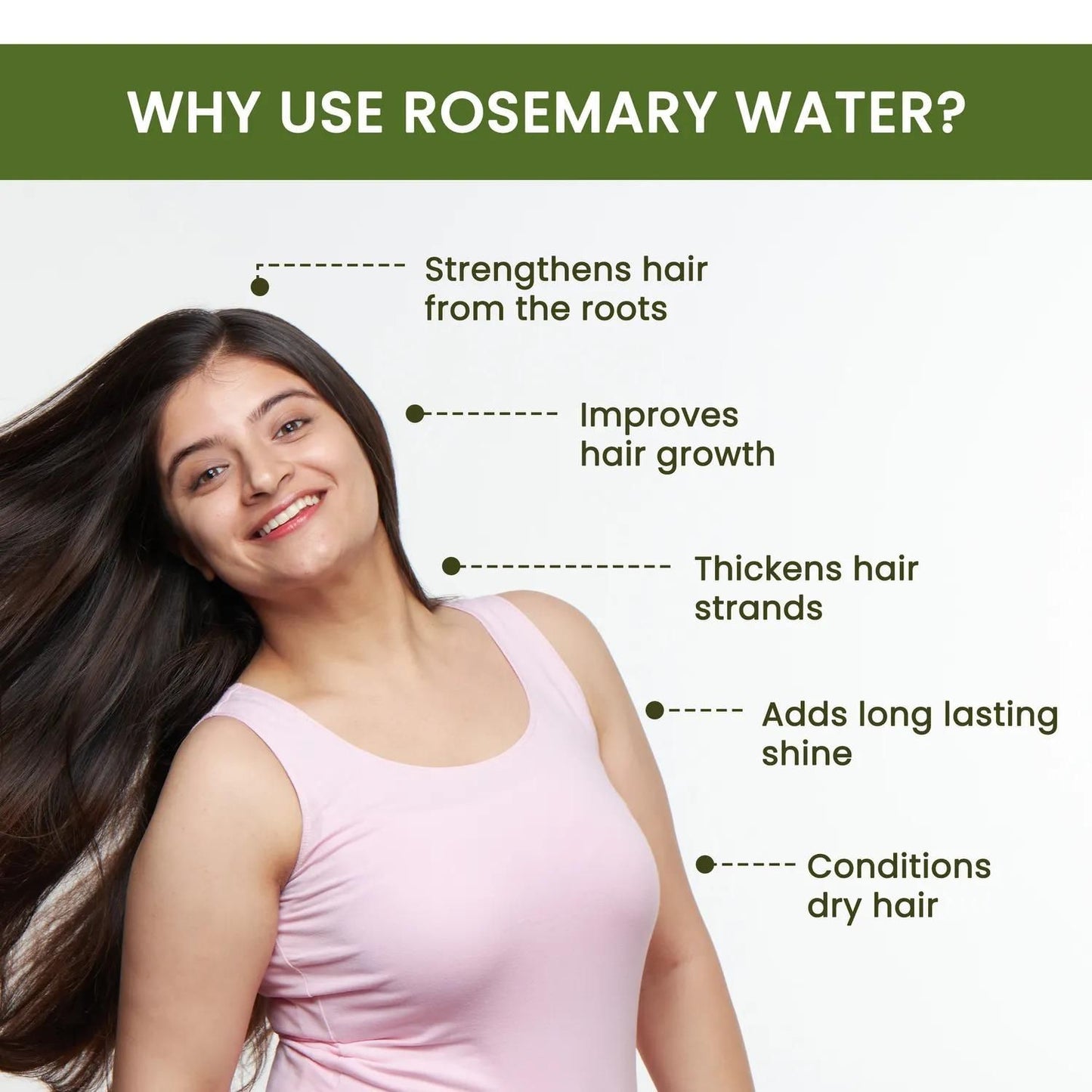 Rosemary Water Hair Spray For Regrowth (Pack of 3 Bottles & 1 Sprayer)