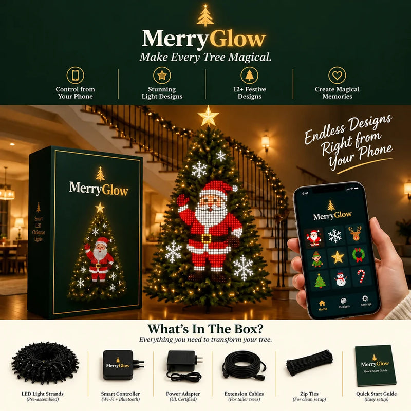 MerryGlow™ - Smart Animated Christmas Tree Lights