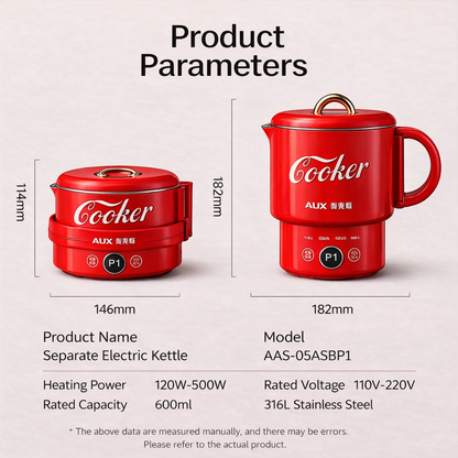 Portable Electric Kettle & Mini Cooker