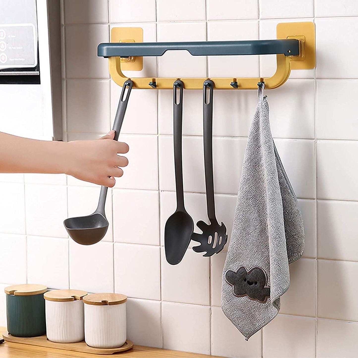 Towel Rack with Hooks